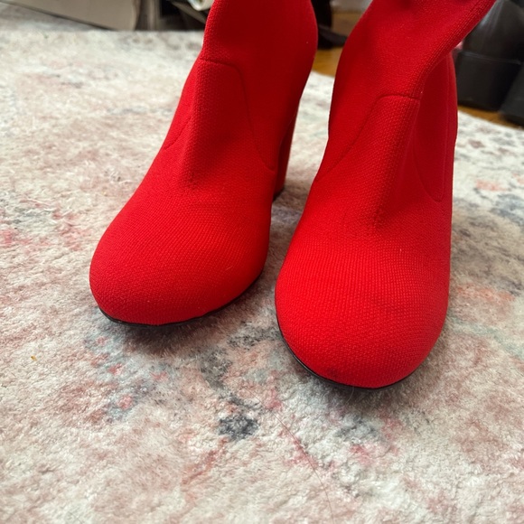 Elena Iachi red sock boots size 7 - Picture 4 of 8
